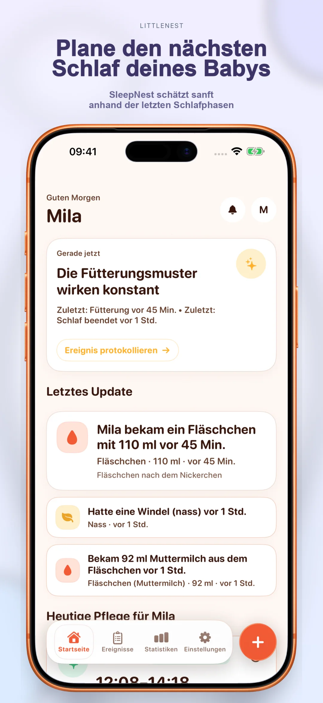 Schlafplaner mit Wachfenstern