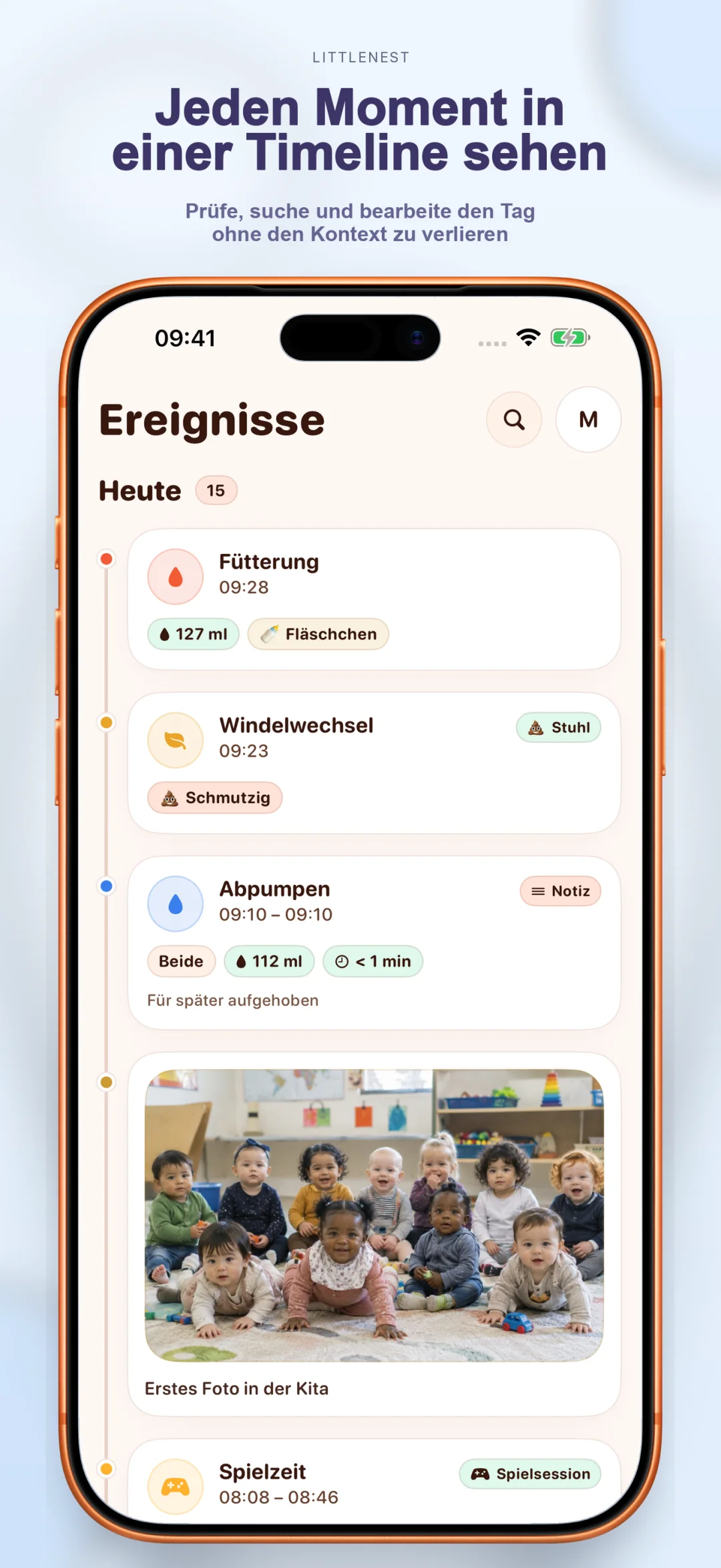 Einheitliche Pflegezeitleiste