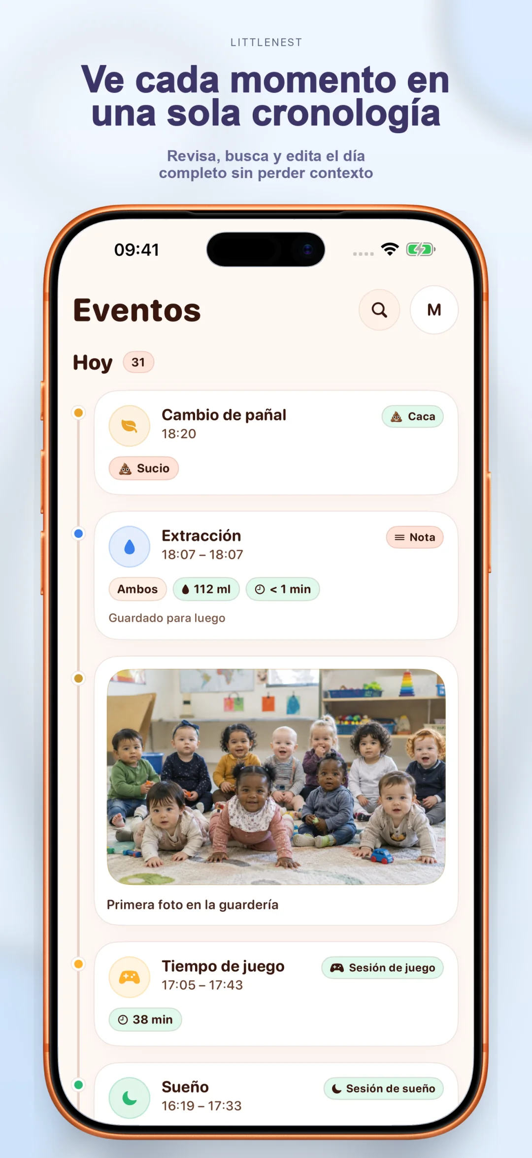 Línea de tiempo unificada del cuidado