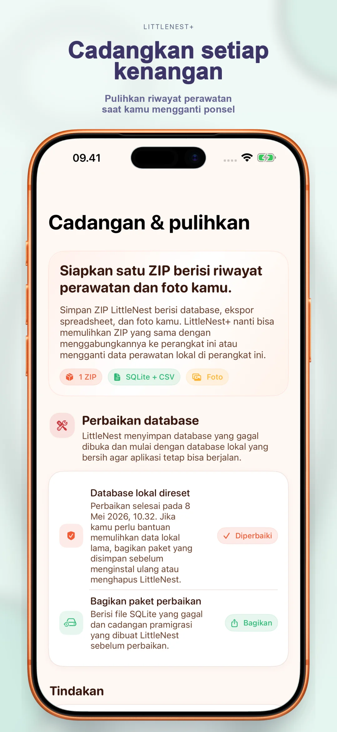 Backup cloud riwayat perawatan
