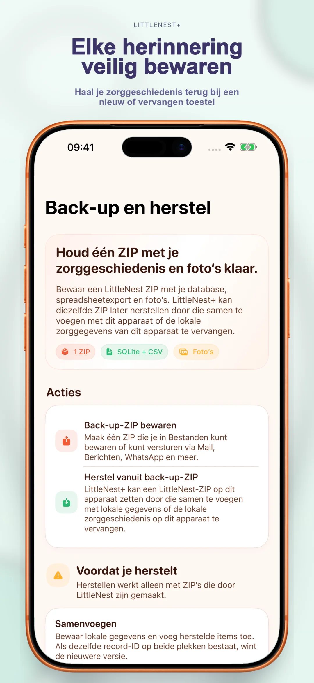 Cloudbackup van zorggeschiedenis