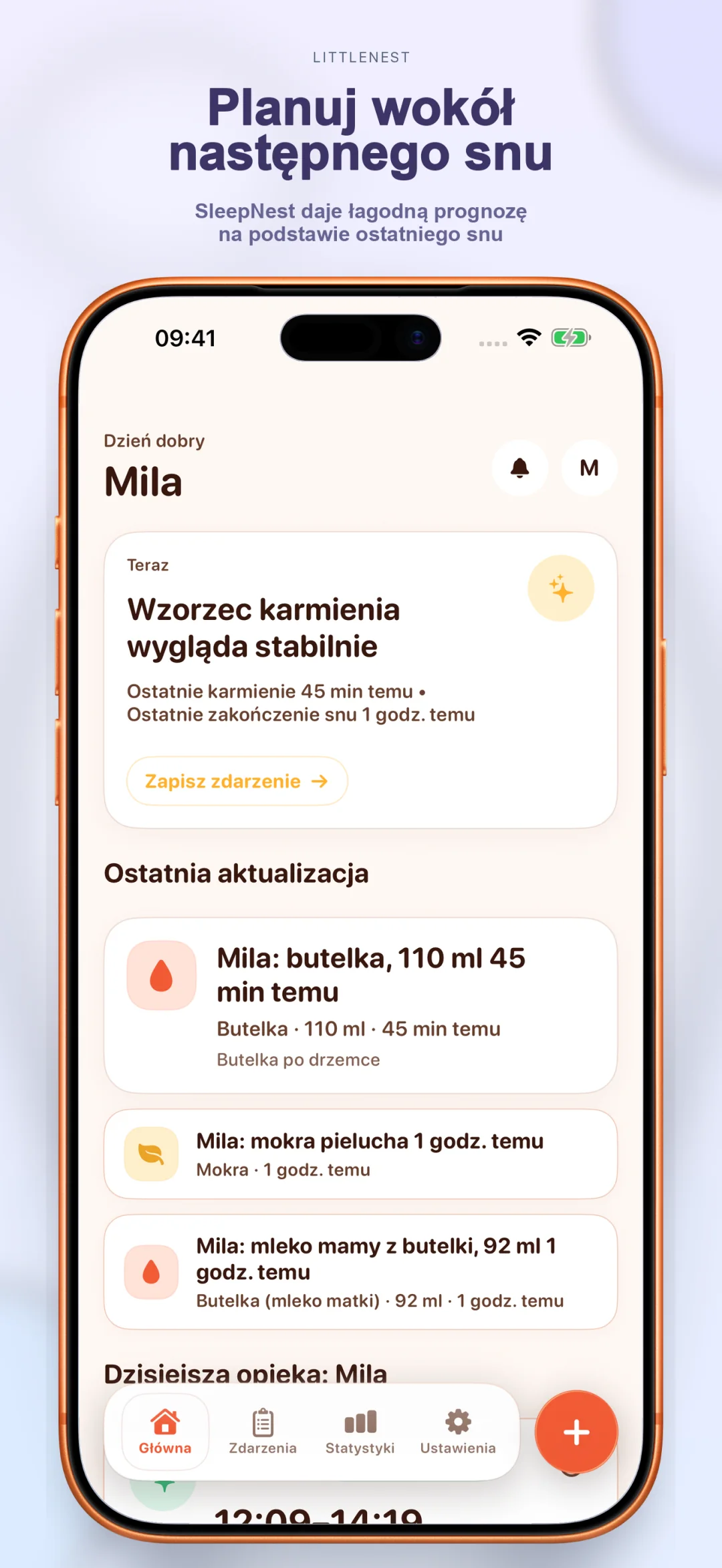 Planer następnego snu z oknami czuwania