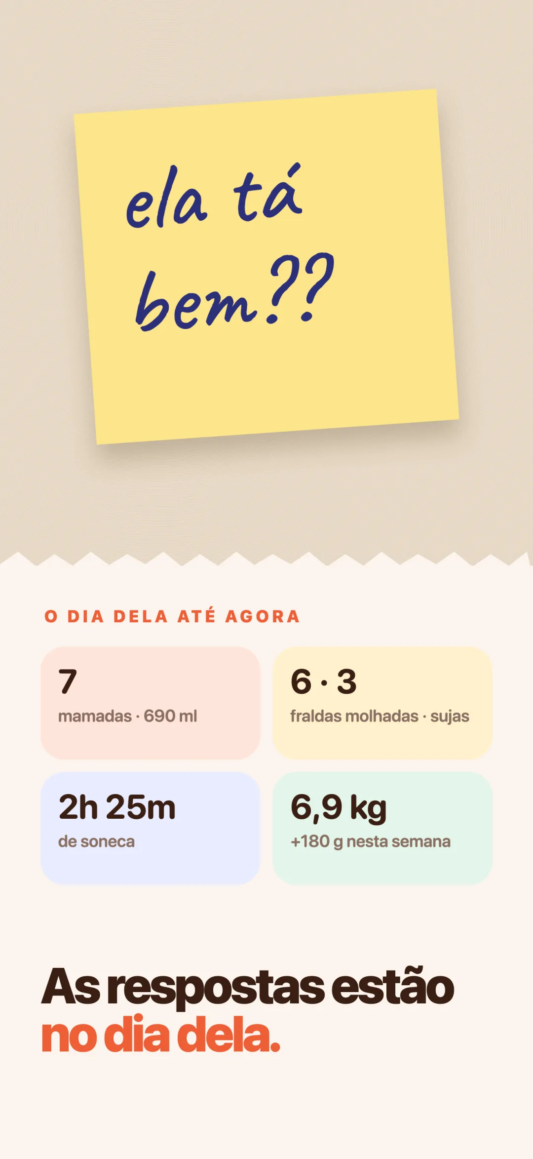 As respostas estão no dia dela.