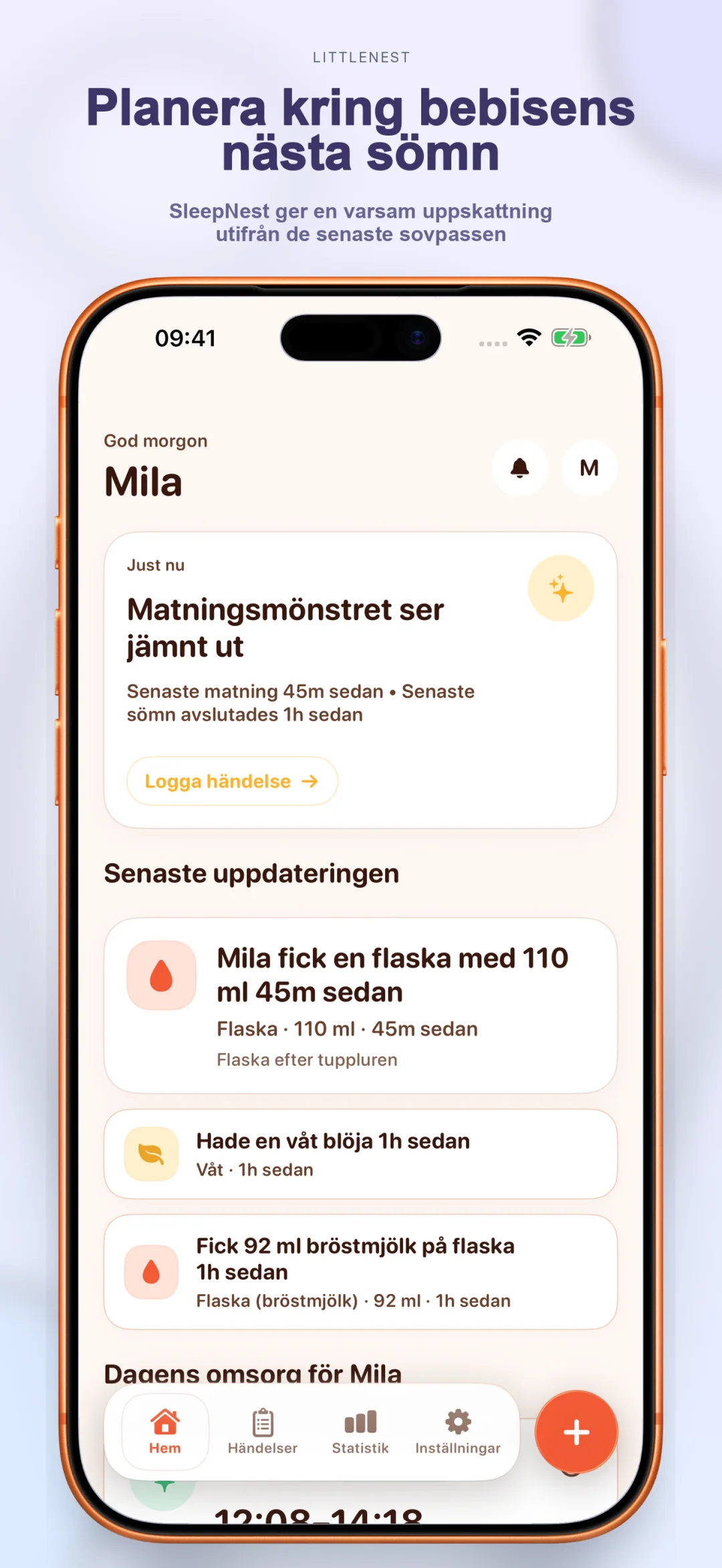 Sömnplanerare med vakenfönster