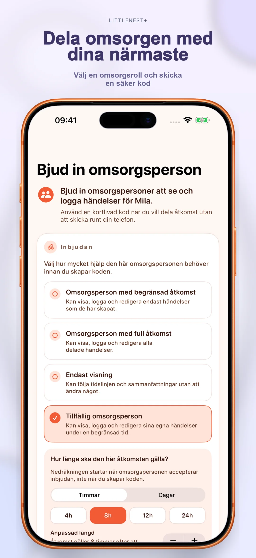 Dela vården med partner och vårdare